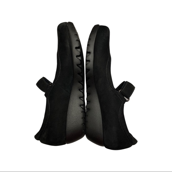 MUNRO Black Suede Leather Mary Jane Walking Wedge Heel Shoe 6.5 - Picture 5 of 6